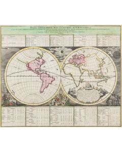 Johann Baptist Homann, Mapa "Basis Geographiae Recentioris Astronomica", 1742 - pic 1