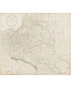 John Russell, Mapa Polski i Prus ("Poland and Prussia drawn from the best authorities"), 1811 - pic 1