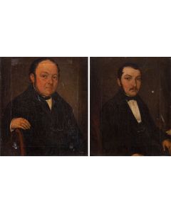 Autor nierozpoznany (XIX w.), Para portretów męskich, XIX w. - pic 1