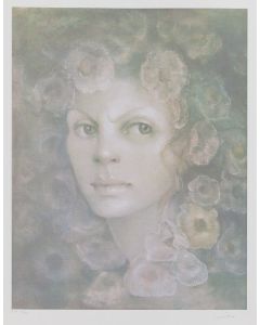 Leonor Fini, "Kobieta wśród kwiatów" ("Femme parmi les fleurs"), 1970/1979 - pic 1