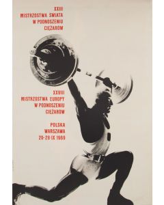 Gustaw Majewski, "Mistrzostwa w podnoszeniu ciężarów", plakat, 1969 - pic 1