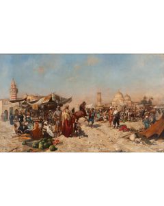 Tadeusz Ajdukiewicz, "Targ w Kairze" ("Marché au Caire"), 1884 - pic 1