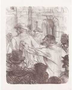 Henri de Toulouse-Lautrec, W tłoku, ilustracja do 'Au Pied du Sinai' George'a Clemenceau, 1898 - pic 1