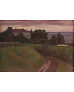 Stanisław Straszkiewicz, Pejzaż o zachodzie słońca, 1924 - pic 1
