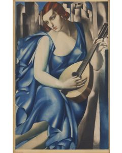 Tamara Łempicka, "Kobieta z mandoliną" ("Femme à la Mandoline"), 1933 - pic 1