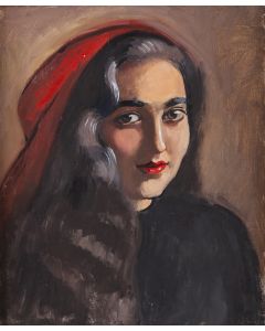 Henryk Berlewi, Portret dziewczyny z czerwonymi ustami , XX w. - pic 1
