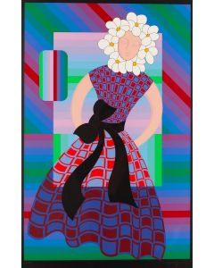 Victor Vasarely, "Flower girl" z cyklu "Figurative", 1987 - pic 1