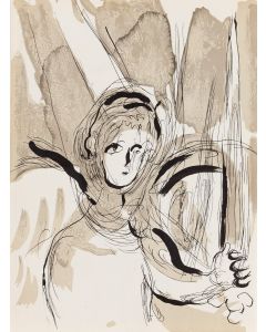 Marc Chagall, Anioł z mieczem (z "Revue Verve"), 1956 - pic 1