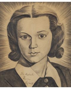 Roman Opałka, Portret kobiety, 1958 - pic 1
