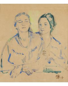 Marek Szwarc, Portret dwóch kobiet ("Studium"), 1917 - pic 1