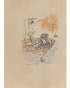 Zbigniew Lengren, "Doktor Dolittle i jego zwierzęta", ilustracja książkowa, 2 poł. XX w. - pic 1
