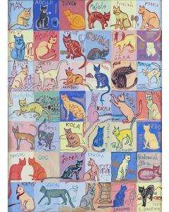 Edward Dwurnik, "42 polskie koty" z cyklu "Wyliczanka", 2004 - pic 1