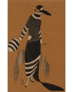 Germaine-Paule Joumard / Joujou, Rysunek modowy do miesięcznika Très Parisien, lata 20./30. XX w. - pic 1