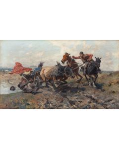 Józef Brandt, "Konie poniosły", 1908 - pic 1