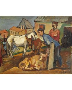 Henryk Epstein, "Targ bydlęcy w Owernii", około 1924 - pic 1
