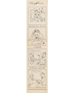Zbigniew Lengren, Tkanie, ilustracja satyryczna, 2 poł. XX w. - pic 1