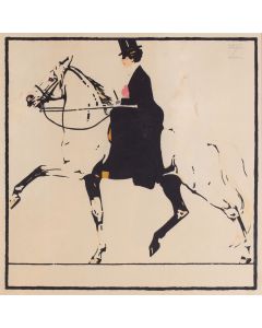 Ludwig Hohlwein, Kobieta na koniu, XX w. - pic 1