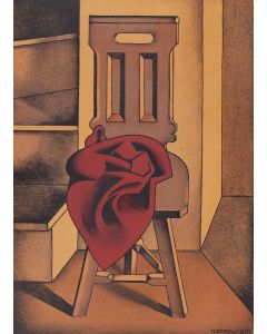 Henryk Berlewi, Krzesło z czerwoną draperią, 1953 - pic 1