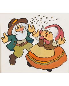 Julitta Karwowska-Wnuczak, "Filemon i Bonifacy", ilustracja książkowa, str. 61, lata 70. XX w. - pic 1