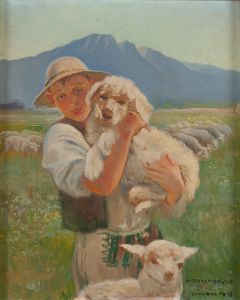 Wawrzyniec Chorembalski, Pasterz z owczarkiem, 1948 - pic 1