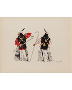 Zofia Stryjeńska, Pasterz z Tatr, plansza XVI z teki 'Polish Peasants' Costumes', 1939 - pic 1