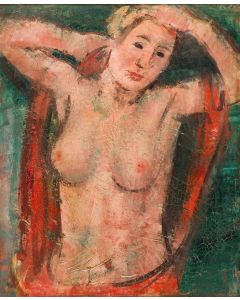 Joachim Weingart, Akt żeński z uniesionymi rękoma ("Buste de Femme nue, les bras levés"), przed 1936 - pic 1