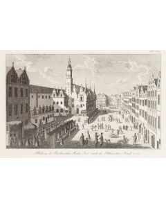 Nieznany rytownik, XVIII w., Widok rynku wrocławskiego od strony wschodniej wg Friedricha Bernharda Wernera, 1735 - pic 1