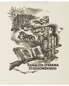 Stanisław Ostoja-Chrostowski, Exlibris Tomasza Stefana Stożkowskiego, 1939 - pic 1