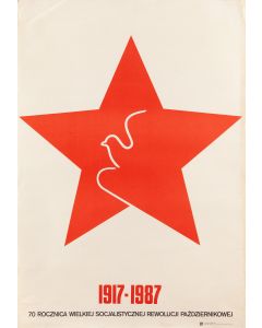 Autor nieznany, Plakat z okazji 70 rocznicy rewolucji paździrnikowej, 1987 - pic 1