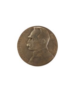 Medalion z Marszałkiem Józefem Piłsudskim, Józef Aumiller, okres międzywojenny - pic 1