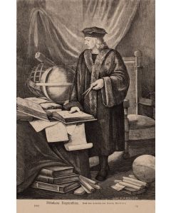 Nieznany rytownik, XIX w., Kopernik przy pracy wg Franza Molitora, 1892 - pic 1