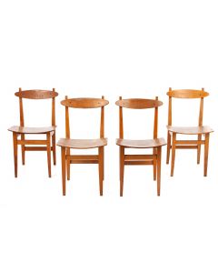 Komplet czterech krzeseł typ 200-102, Maria Chomentowska, lata 50. XX w. - pic 1