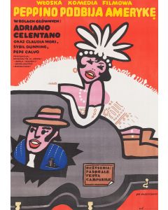 Jan Młodożeniec, Plakat "Pepino podbija Amerykę", reż. Pasquale Festa Campanile, 1973 - pic 1
