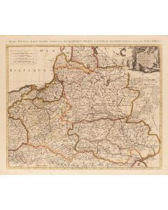 Peter Schenk, Mapa Polski (Estats de Pologne subdivises suivant Lestendue des Palatinats), 1700 - pic 1