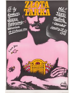 Rafał Olbiński, "Złota tarka, 12. konkurs jazzu tradycyjnego", plakat, 1978 - pic 1