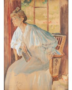 Julian Fałat, Portret żony artysty, 1913 - pic 1