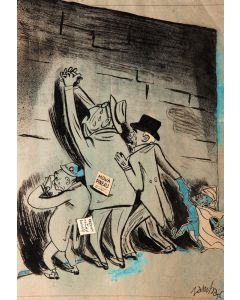 Jerzy Zaruba, "Mowa Pineau", ilustracja satyryczna, 1956 - pic 1