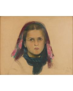 Autor nierozpoznany, Portret dziewczyny, 1932 - pic 1