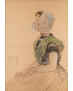 Stanisław Wyspiański, Dziewczyna w czepcu (Paryska mleczarka), 1893 - pic 1