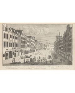 Nieznany rytownik, XVIII w., Widok rynku wrocławskiego od strony północnej wg Friedricha Bernharda Wernera, 1735 - pic 1