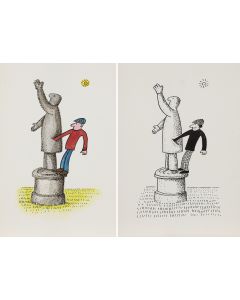 Bohdan Butenko, Pomnik, komplet ilustracji satyrycznych, 2 poł. XX w. - pic 1