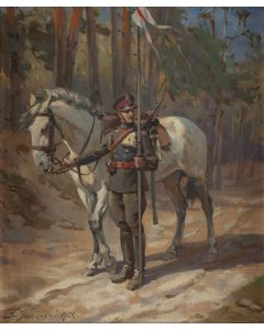 Stanisław Bagieński, Ułan z koniem, 1925 - pic 1