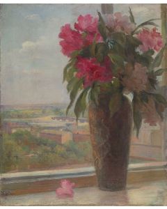 Emilia Wyleżyńska, Kwiaty w oknie, około 1910 - pic 1