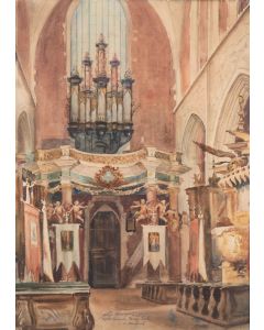 Antoni Chrzanowski, Wnętrze kościoła Bożego Ciała w Krakowie, 1946 - pic 1