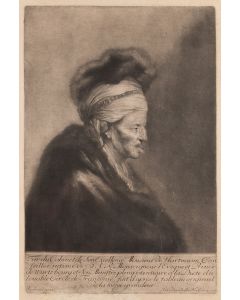 Valentin Daniel Preissler, Portret starca w stroju wschodnim wg Rembrandta, 1761 - pic 1