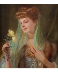Otolia Kraszewska, Dama z różą herbacianą, XIX/XX w. - pic 1