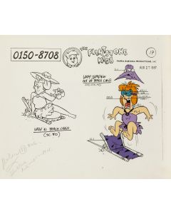 Hanna-Barbera Cartoons, Inc./DC, "Dzieciństwo Flintstonów", projekt do folii animacyjnej, 2 poł. XX w. - pic 1