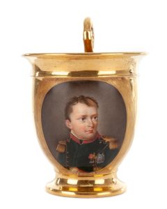 Filiżanka empire z miniaturą Napoleona, poł. XIX w. - pic 1
