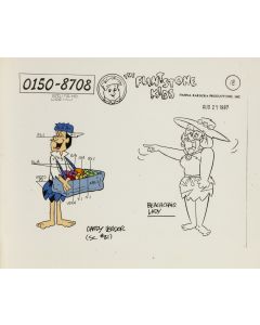 Hanna-Barbera Cartoons, Inc./DC, "Dzieciństwo Flintstonów", projekt do folii animacyjnej, 2 poł. XX w. - pic 1
