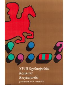 Jan Młodożeniec, Plakat XVIII Ogólnopolski Konkurs Recytatorski (1971/1972), 1971 - pic 1